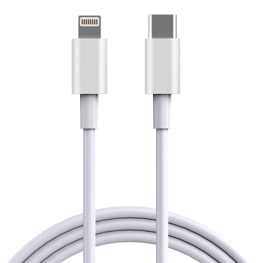 NüPower 1.5m USB-C to Lightning MFI white cable