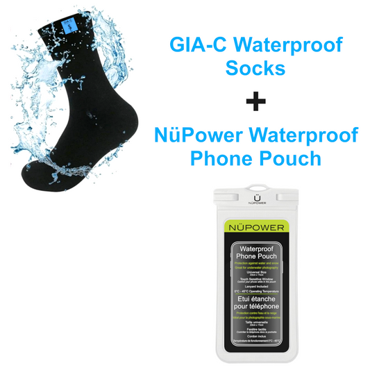 Waterproof Socks & Phone Pouch Combo