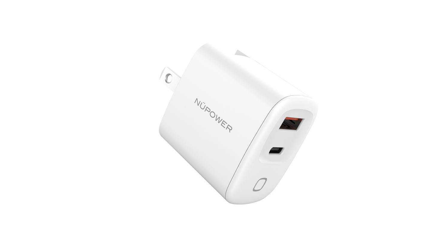 NüPower 30W Dual Port Fast Charging Wall Charger USB-A and USB-C