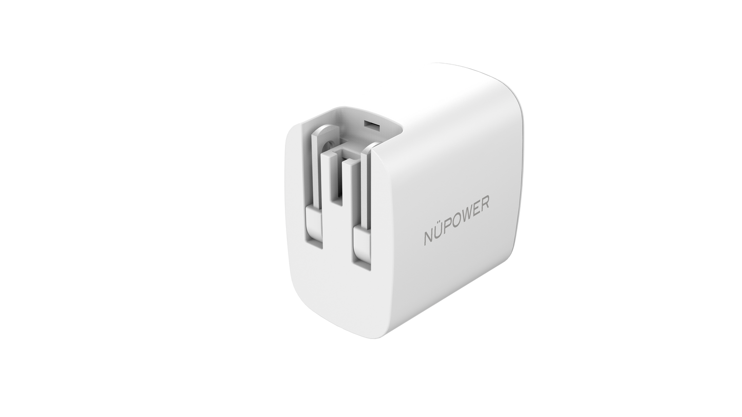 NüPower 30W Dual Port Fast Charging Wall Charger USB-A and USB-C